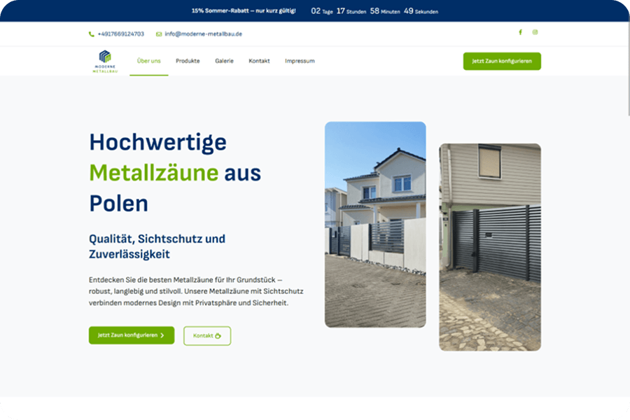 Moderne Metallbau — strona firmowa
